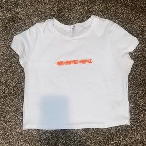 Garage White “Angel” Crop Top
